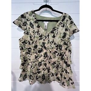 Emma James 2 pc Set Women's 14 Skirt‎ & Short Sleeve Top